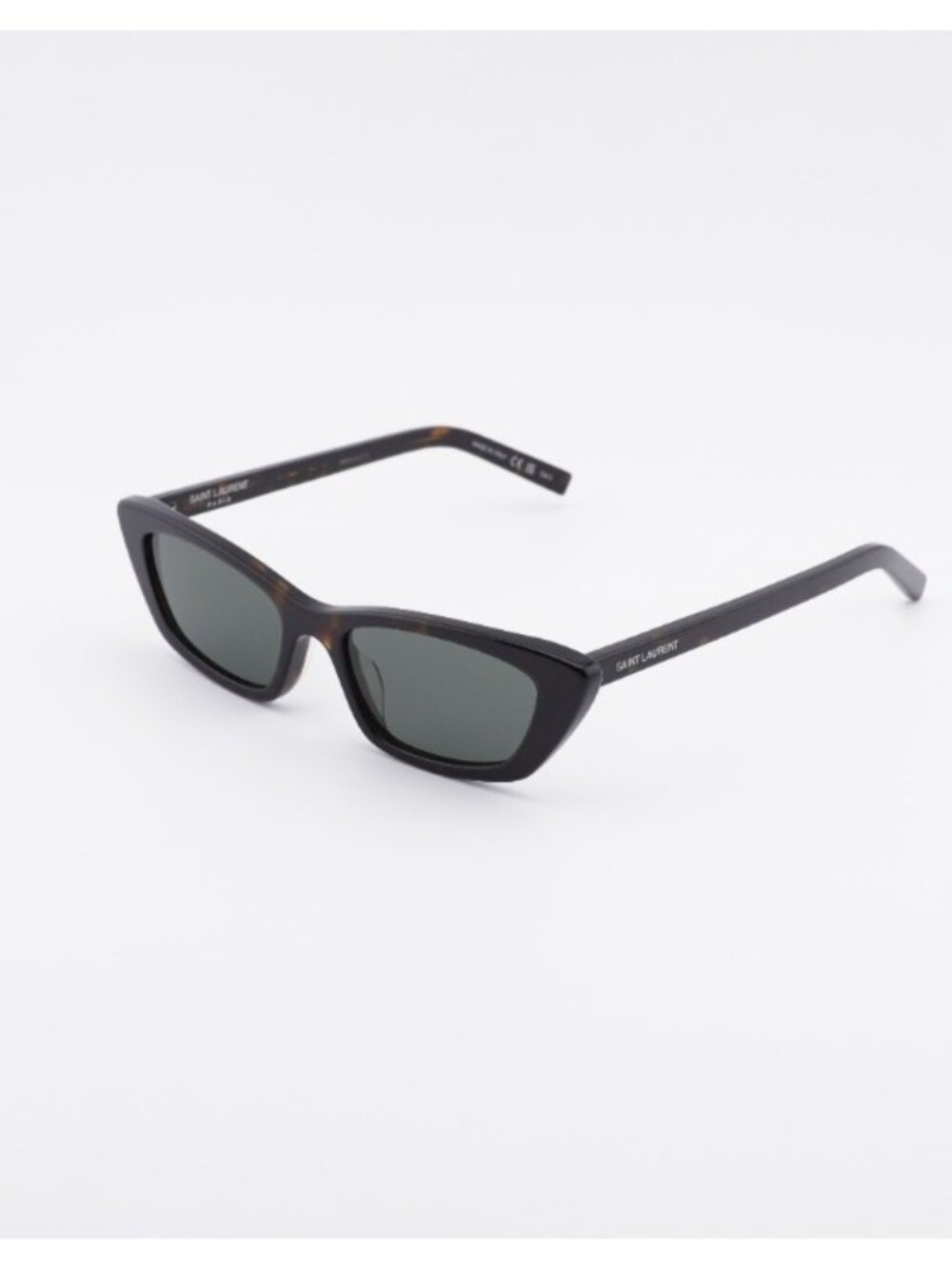Saint Laurent SL277 010 Sunglasses Havana Cat Eye Frame, Grey Lenses